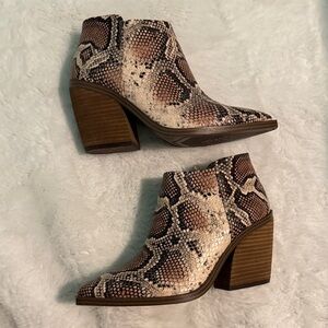 Vince Camuto Snakeskin Ankle Booties